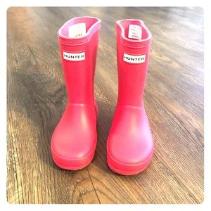 Little Girls Matte Pink Hunter Boots